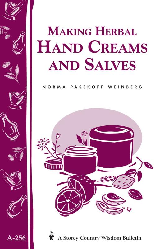 white cover with purple spine and illustration of lotion making tools