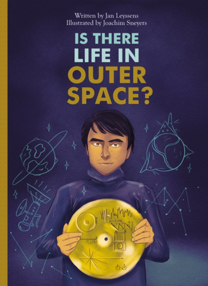purple cover with kid holding a gold disc