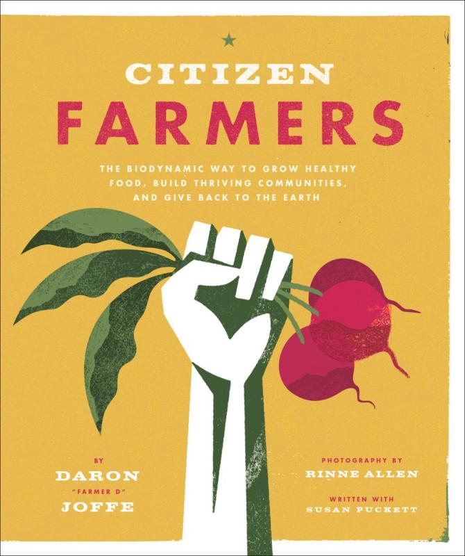 Cover with image of a raised fist clutching radishes. 