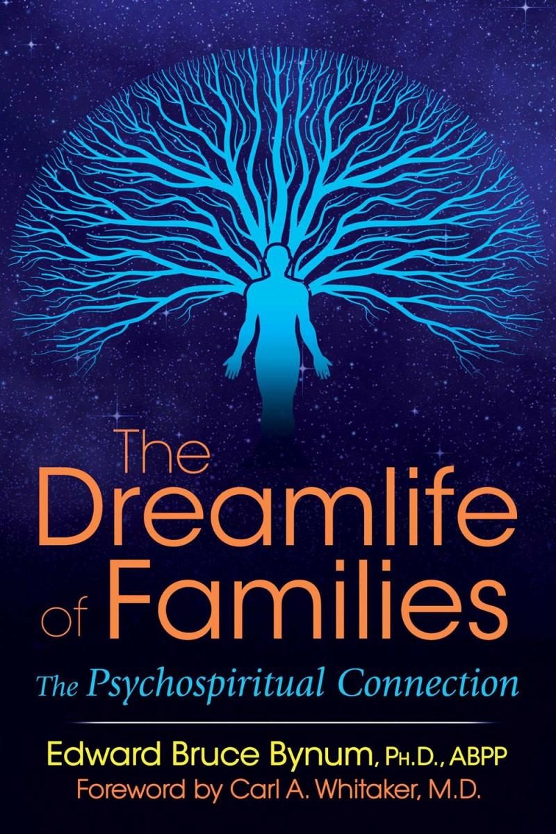 black and blue cover with orange text with person shaped like a tree