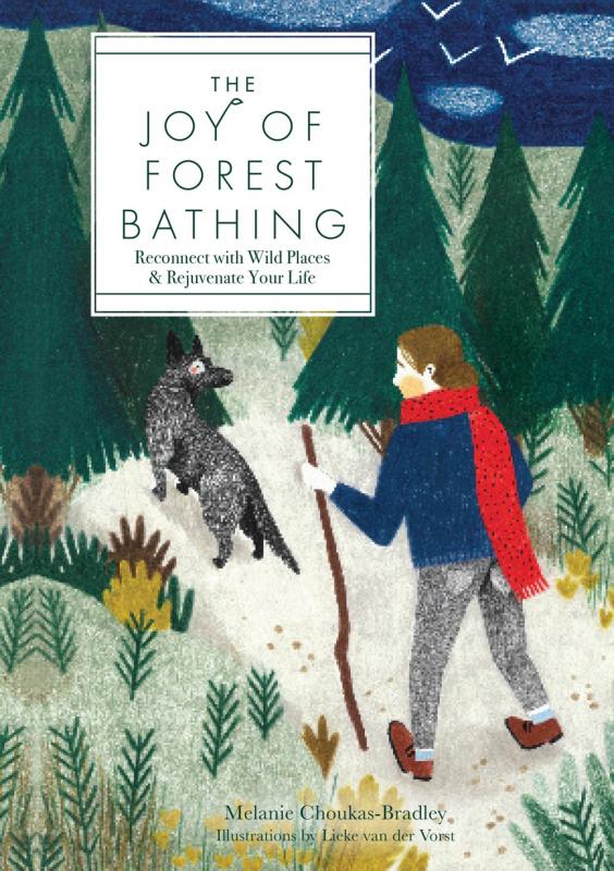 Cover with drawing of a person walking in a forest