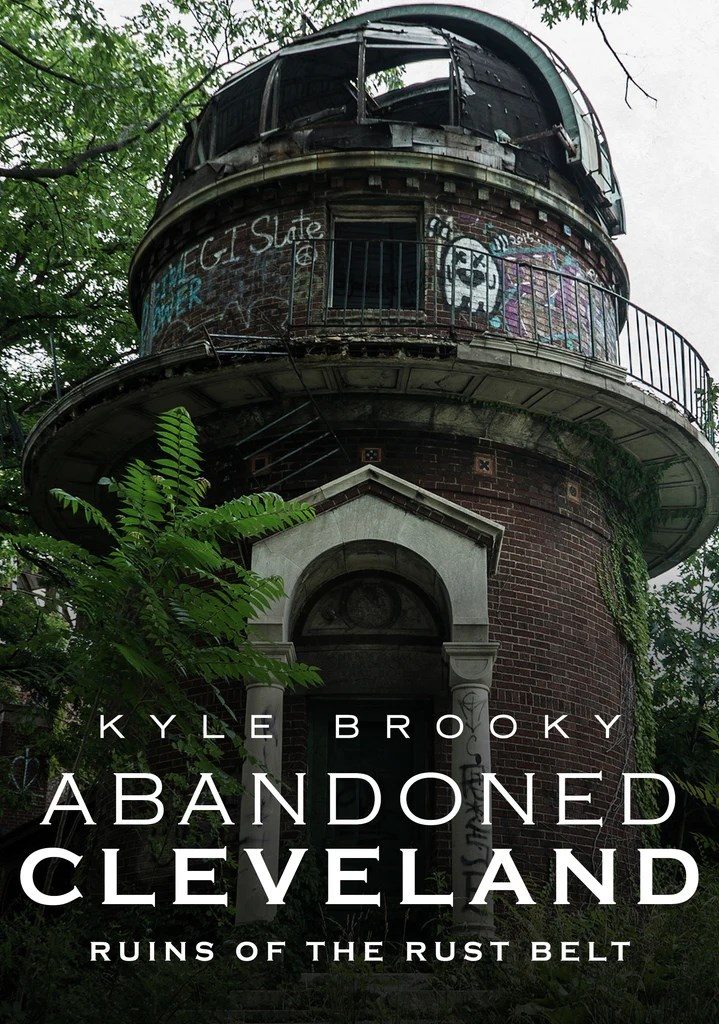 An abandoned, graffitied observatory 