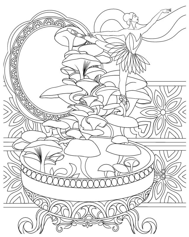 Mushroom Daydream Coloring Book image #5