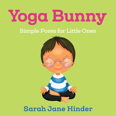 Green cover with drawing of a child in a cross-legged yoga pose.