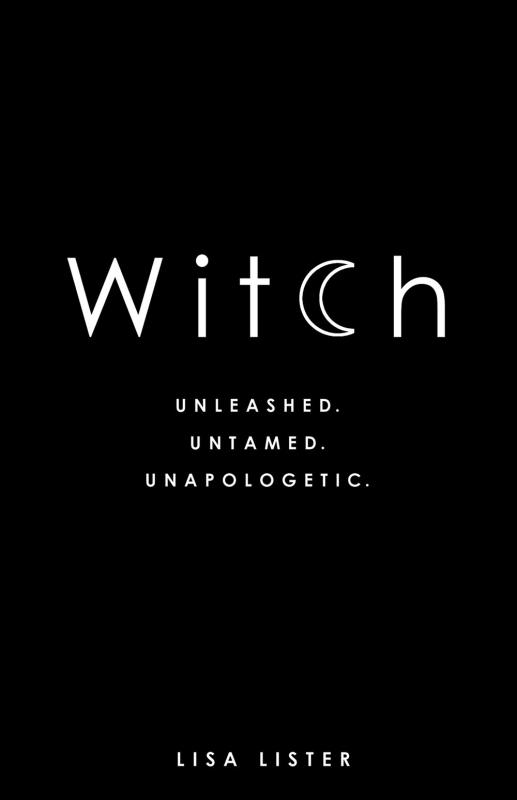pitch black cover with title centered. The "C" in witch is a crescent moon.