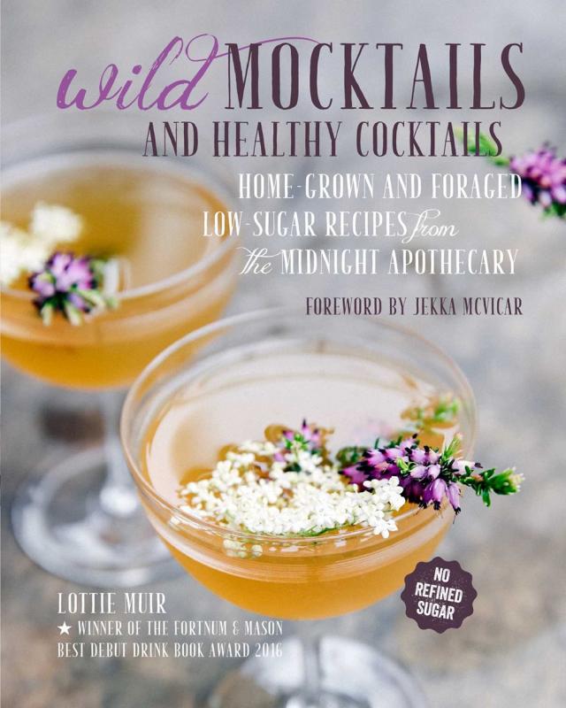 Cover with photo of a drink with a garnish of flowers