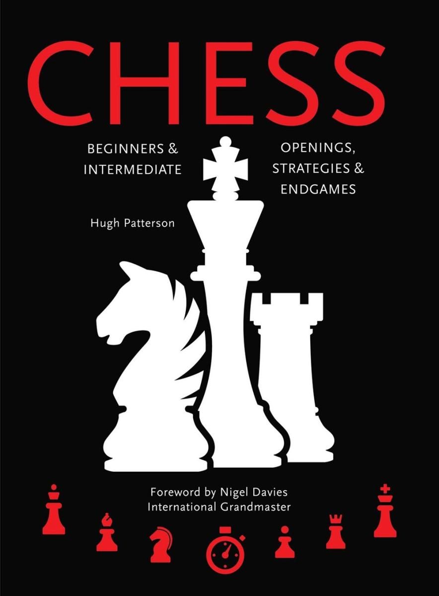 a knight, a king, and a rook white chess pieces over a black background