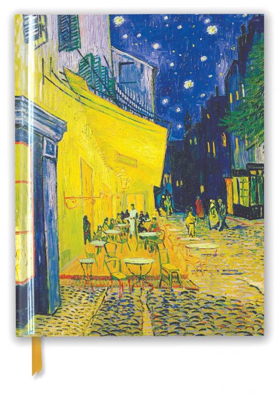Photo of journal with Van Gogh's Cafe Terrace