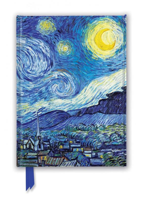 Photo of journal with Van Gogh Starry Night cover