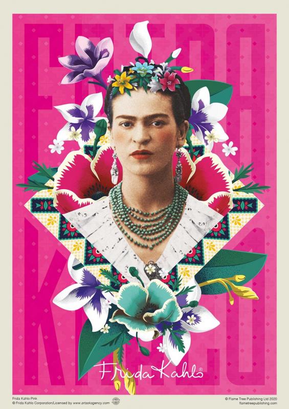 Frida Kahlo Pink 1000 Piece Jigsaw Puzzle image #1
