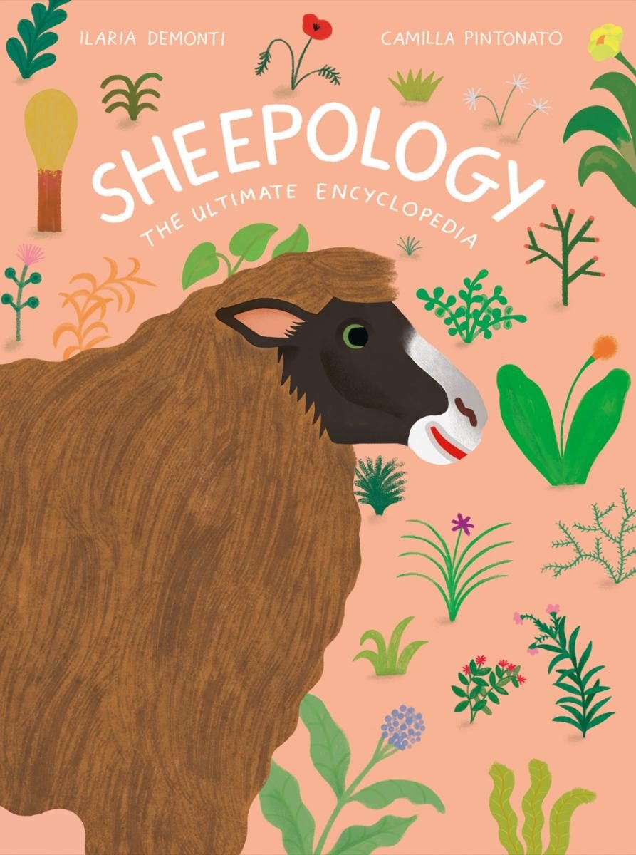 pink cover with illustration of a brown sheep with white text