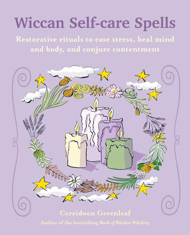 purple cover with illustration of candles and garlands