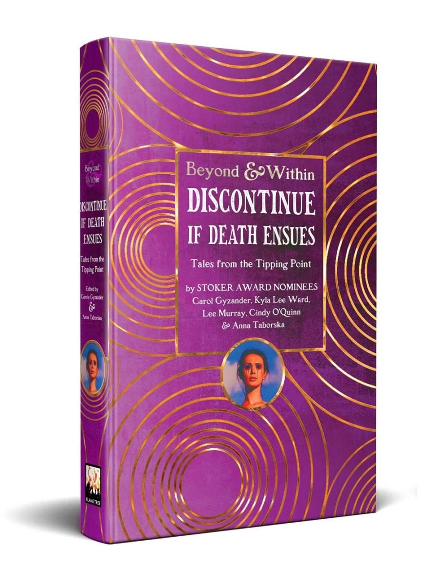 purple and gold cover with radiating circles with white text