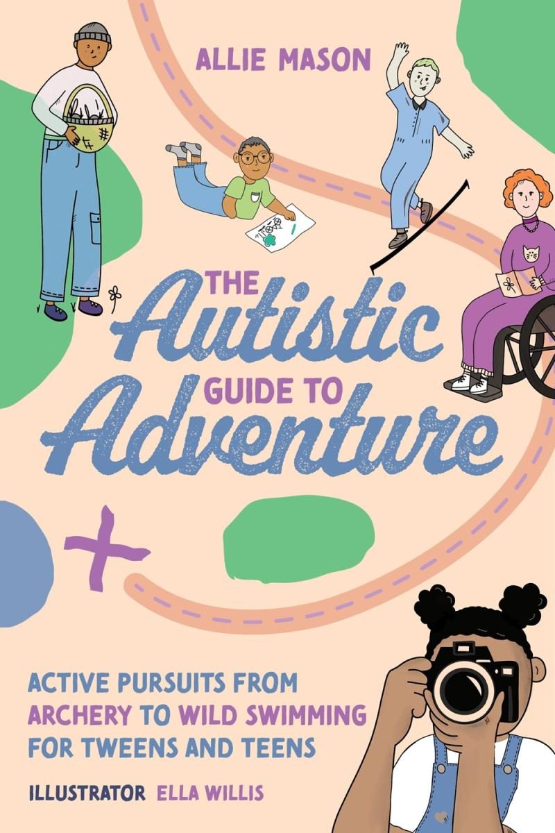 illustrations of kids with a dotted line leading to a map