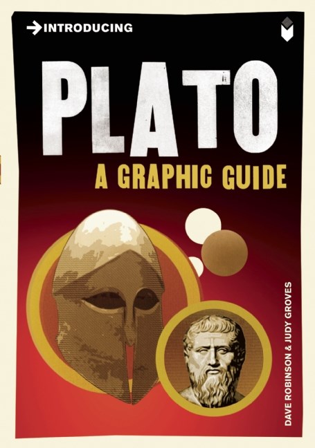 Cover with images of a Greek helmet and statue of Plato