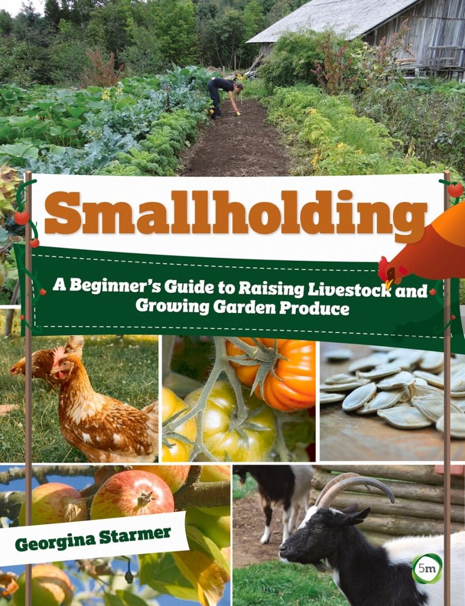 Collage of a garden and farm animals