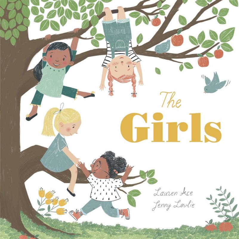 Cover with drawing of girls playing in a tree.