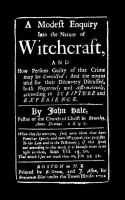 A Modest Enquiry into the Nature of Witchcraft