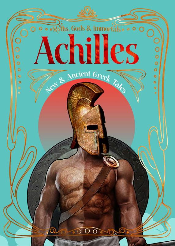 ripped centurion with gilt foil over a teal background