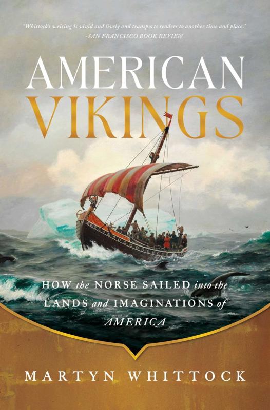 viking ship on the high seas with a cloudy scene