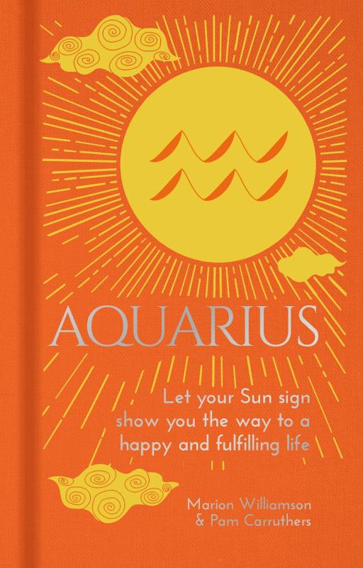 orange cover with squiggly lines indicating the aquarius symbol