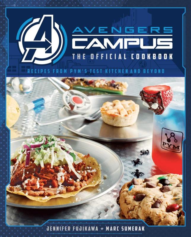 photo of different foods around a skeuomorphism of a HUD featuring the avenger's logo