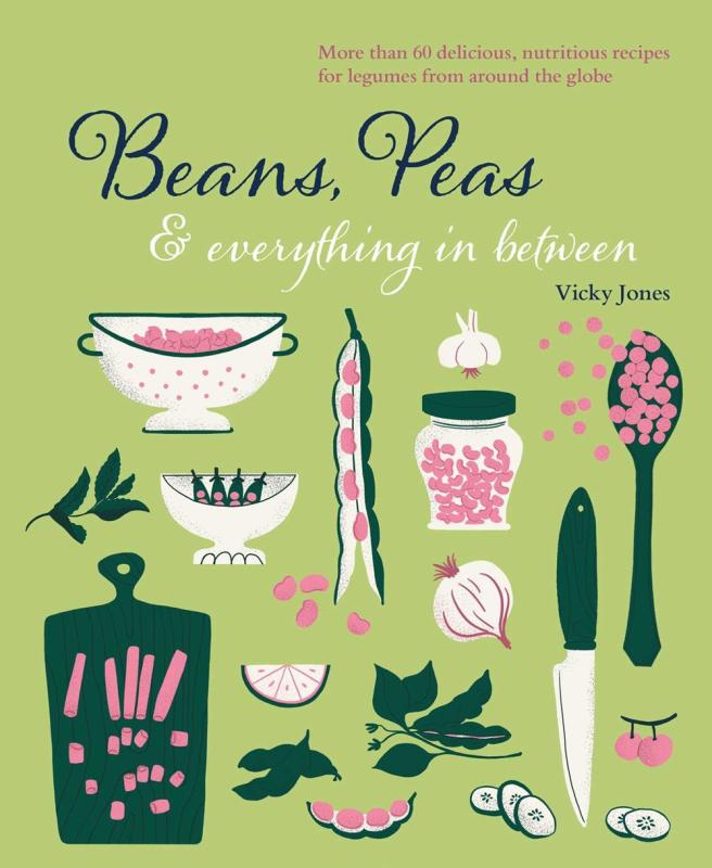 food motifs and kitchen motifs over green
