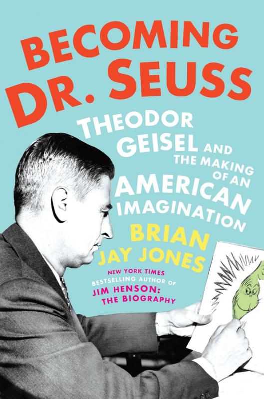 Cover with a photo of Theodor Geisel and text like a Dr Seuss childrens' book