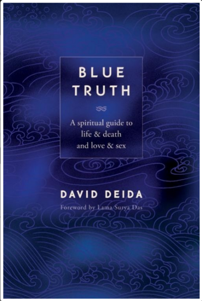 Dark blue cover with light and wave designs and white text.