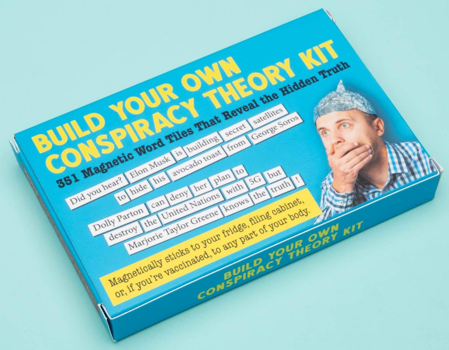 Dissent Pins build your own conspiracy theory kit - funny fridge magnet  word games for adults (451 word tiles)