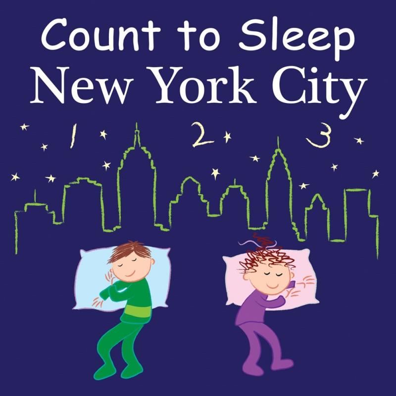 Cover with image of two children sleeping in front of an outline of the Manhattan skyline