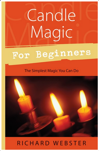 Orange cover with yellow edges and white text. There is a photo of three glowing candles.