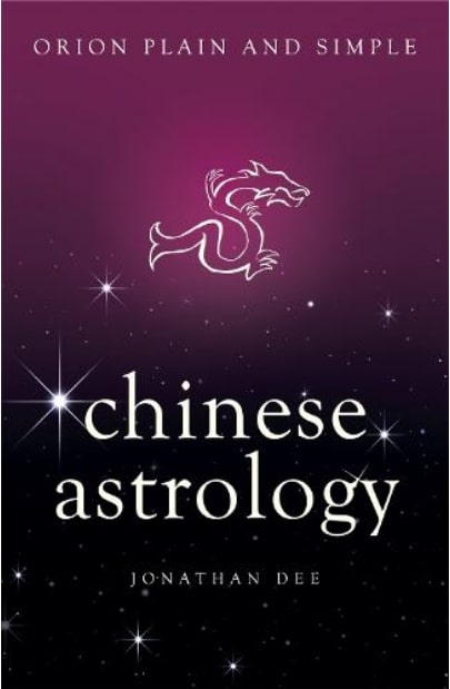 Purple and black cover with white text and small white stars and a white drawing of a Chinese style dragon.