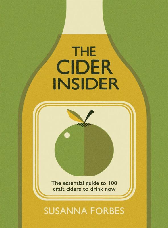 bottle of cider with a big apple on the label