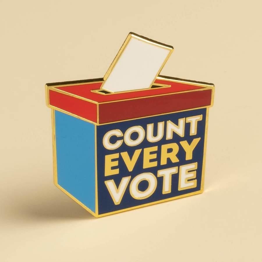 Count Every Vote enamel