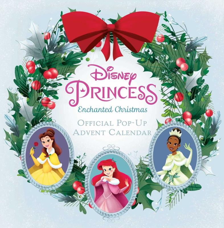 three disney princess portraits around a wreath