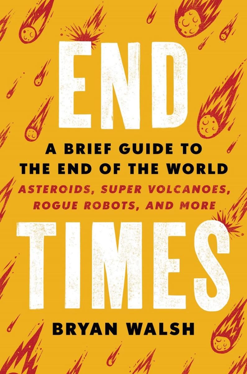 Meteors falling down, outlined in red over an orange background