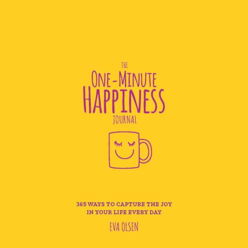 Sunshine yellow background with dusky-pink lettering and a sketch of a coffee mug decorated with a smiley face