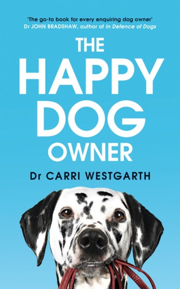 head of a dalmatian doggo over blue with white and black text