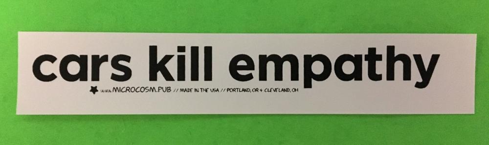 Sticker #591: Cars Kill Empathy
