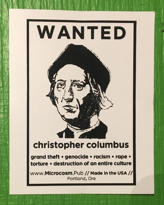 Sticker #089: Wanted: Christopher Columbus