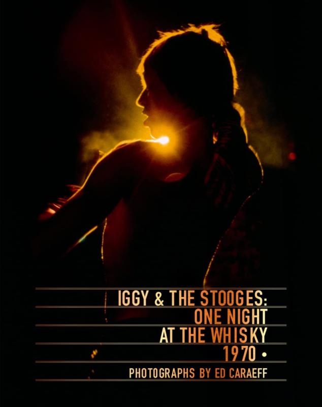 flared silhouette of Iggy Pop with a microphone