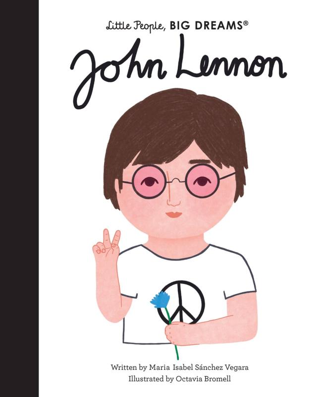 white background and drawing of John Lennon