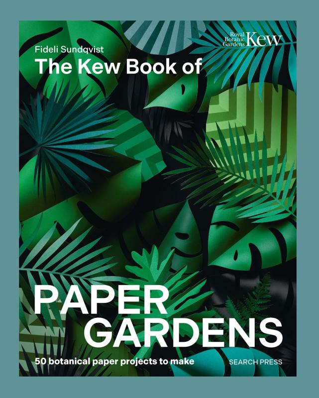 Superposed layers of paper leaves, with a green border