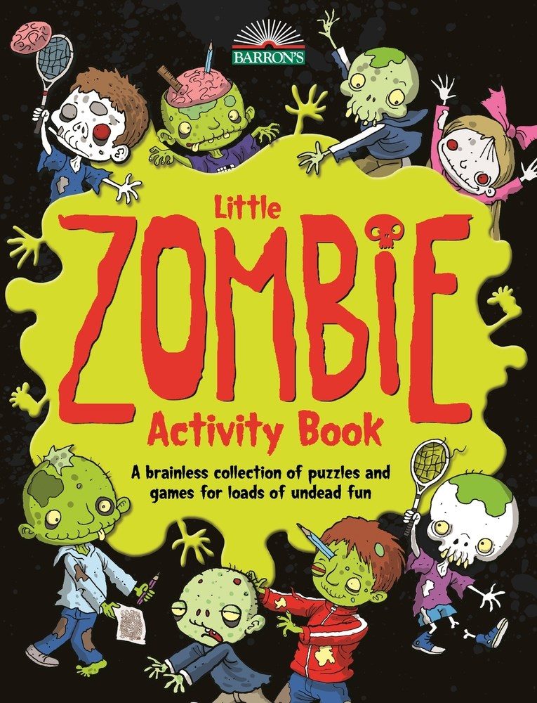 kid zombies over a green splatter over black