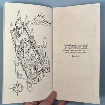 a castle from an angled top-down view