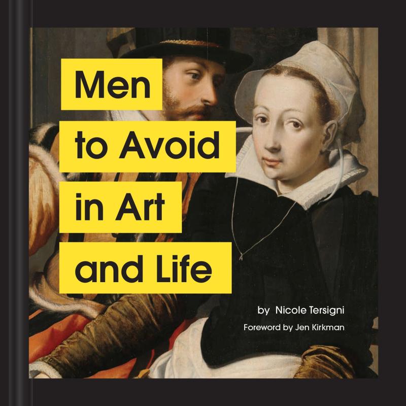 painting of a man leans into the side of the woman looking at the viewer