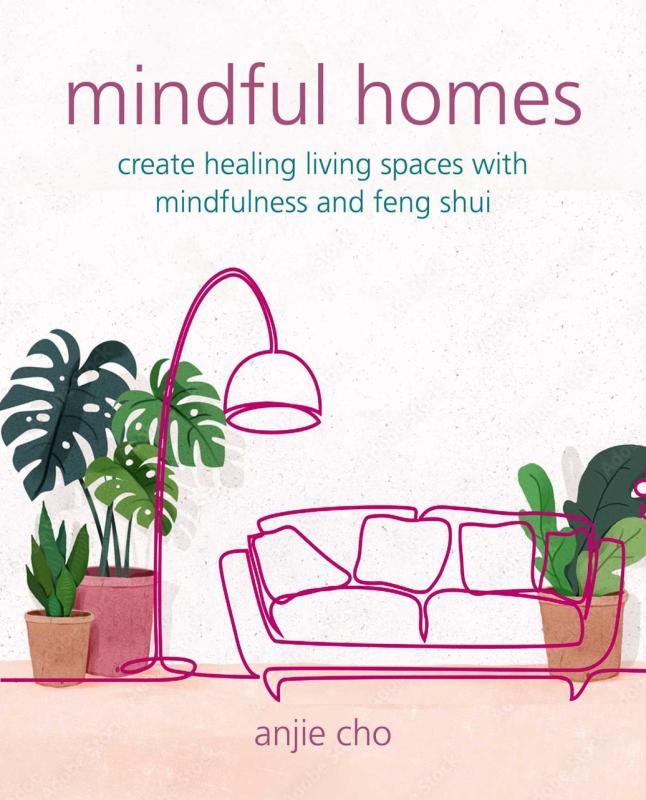 couch and lamp line art with three plants in pots over a white wall and beige floor