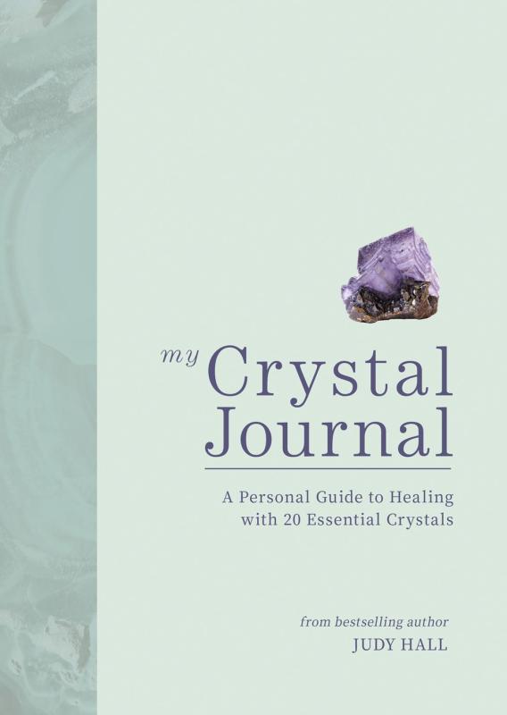 mint green background with a crystal on the center right, the spine a darker shade of green.