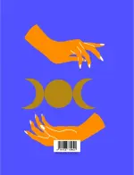 hands around a symbol of the moon over a blue background
